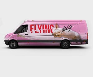 Reklama na samochodach dostawczych