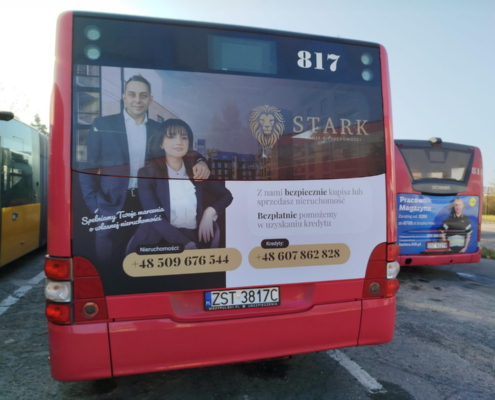 Reklama na autobusach Stargard